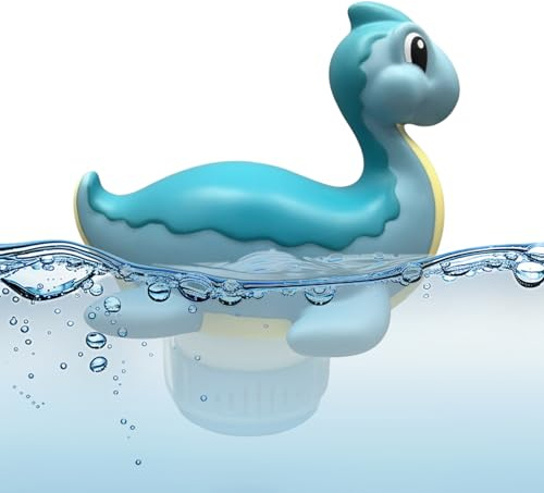 Flotador de tabletas para piscina, dispensador de cloro de dibujos animados, soporte compacto para el tratamiento de agua, accesorios de cuidado para el mantenimiento de jardín, terraza, césped
