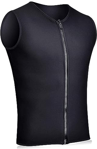 REALON Wetsuits Top Jacket Women Men 2mm Neoprene Long Sleeve Shirt 3mm Front Zipper Vest Wet Suit Keep Warm for Adult Youth Diving Surfing Swimming Water Sports