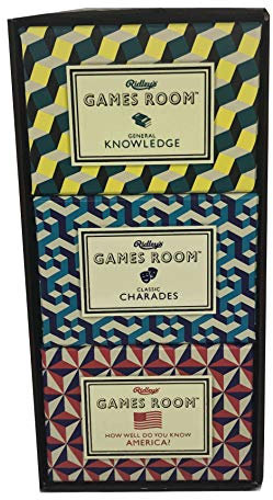 Ridley's Game Room Card Games 3-Pack- General Knowledge, Charades, America Pack- Great for Game Night, Families, Road Trips