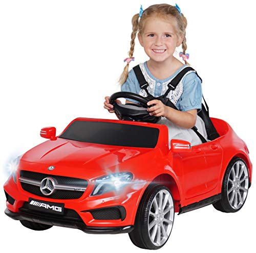 Actionbikes Motors Kinder Elektroauto Mercedes AMG GLA45 | 2,4 Ghz Fernbedienung - Lizenz - Kinderauto elektrisch - Elektrofahrzeuge - Spielzeugauto - Elektro Auto für Kinder ab 3 Jahre (GLA45 Rot)