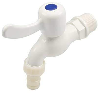 MroMax Robinet de bassin à eau Mop à fixer au mur pour économiser du temps et du temps Robinet de lavabo avec bec unique et poignée G3/4 Poignée plate 1 pièce