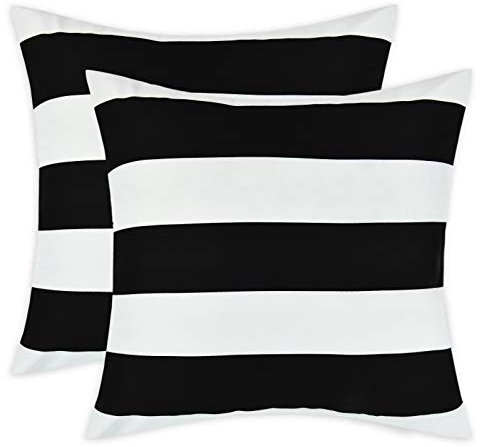 Alishomtll Kissenbezug 40x40 cm 2er Set Kissenhülle Gestreift Weiche Dekorative Kissenbezüge Set