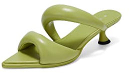 JW PEI Sara Mules de Tacón Zapatos de Mujer - Verde Lima