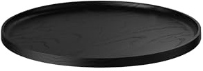 blomus Serviertablett -OKU- | Dekotablett rund aus FSC zertifiziertem Eichenholz | Farbe Schwarz | Ø34 x 2H cm | Größe M