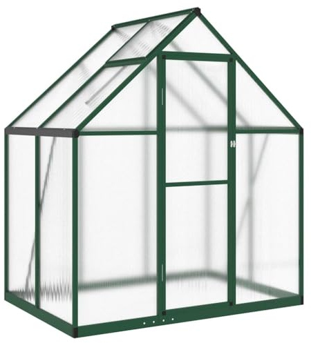 vidaXL Växthus med ram grön 169x114x195 cm aluminium