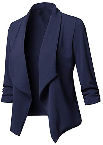 Kort kavaj för kvinnor, svart – blazer, dam, stora storlekar, kort – kort blazer, extra stor, kort sommarblazer, för sportig jacka, kavaj, elegant, sommar, bolero, jersey, modern, lätt bolerodräkt,