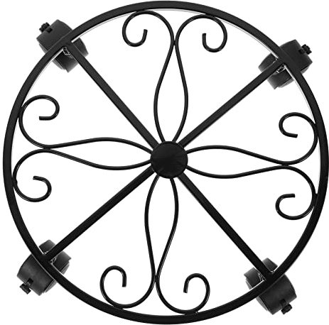 PAMINGONO Pflanzenroller Mit Universalrädern Mobiler Blumenständer Für Innen Und Außenbereich Verstellbar Und Stabil Für Blumentöpfe Und Gartenprojekte Drehbar