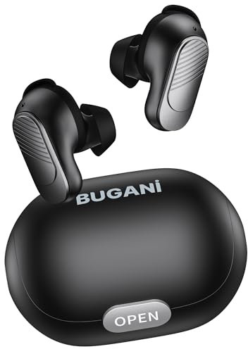BUGANI Buds Cuffie Bluetooth, Auricolari Bluetooth 5.3 True Wireless, Cuffie In-ear Con Cancellazione del Rumore ENC, IPX6, Bassi Profondi, 24 Ore, Fit Ergonomico, Controlli Touch, Nero