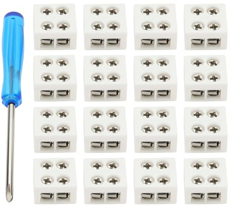 VGOL 30 Conectores de Luces LED de 2 Pines Y 10 Mm 12,2 X 12,2 X 8 Mm para Cinta de Luces LED de Un Solo Color de 5-24 V Destornillador Incluido Conectores de 2 Pines Sin Soldadura