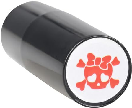 Ballmarkierungs-Stempel – Schädel Muster Wasserdichter Ballstempel – Tragbare Tinte Schablone Werkzeug, kompaktes Sportzubehör für einfache Identifizierung