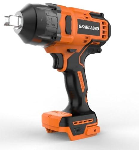 GEARLASSO 1/2 Akku-Schlagschrauber, 1600N.M (1200Ft-lbs) Bürstenloser Impact Wrenches, Hochdrehmoment-Schlagschrauber, 21V 2x4.0Ah Akkus Elektro-Schlagmotor Variable Geschwindigkeiten für Auto/LKW/RV