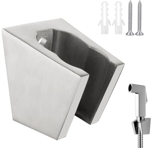 Alliage de Zinc Support de Douche, Support Pommeau de Douche, Support Douchette, Accroche Pommeau de Douche, Porte Douchette Mural avec Vis, Compatible avec la Plupart des Buses de Douche
