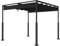 FIVMEN Pergola 3x3 m Terrassenüberdachung Überdachung Wasserdicht Stabil Winterfest Pavillon Gartenpavillon mit Verstellbaren Schattenbereichen Sonnenschutz für Garten Terrasse & Balkon, Schwarz