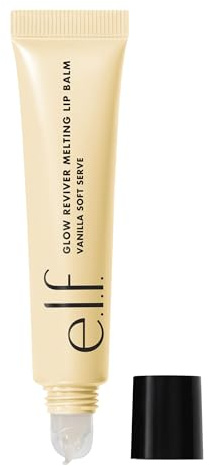 e.l.f. Glow Reviver Melting Lip Balm, balsamo labbra idratante colorato con finish lucido per labbra morbide ed elastiche, prodotto vegano e non testato sugli animali, Vanilla Soft Serve
