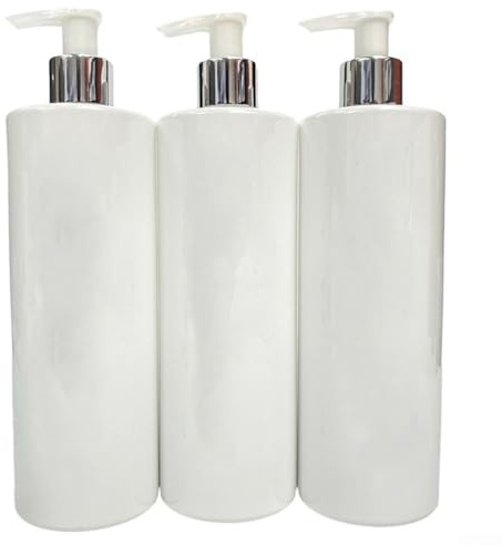 3 flaconi vuoti e ricaricabili in PET da 500 ml, per shampoo, balsamo, gel doccia, lozioni, collutorio e sapone per piatti, a casa o in viaggio