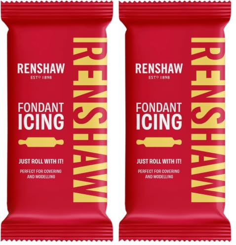 Renshaw Pastel Yellow Ready to Roll Fondant Icing, 250 g (Pack of 2)