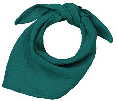 Blausberg Baby – Musselin-triangulär halsduk för spädbarn som dregellapp, haklapp för knut (grangrön) – alla material OEKO-TEX® Standard 100 certifierad – handgjord i Hamburg