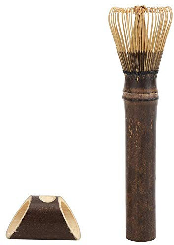 Batidor de bambú natural Matcha Set Chasen Matcha Batidor de té verde Herramienta de cepillo de polvo de mango largo Herramienta de fabricación de té Matcha(2#)