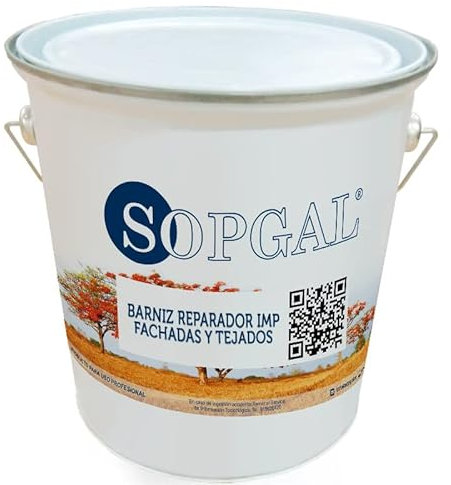 Barniz IMP Especial Tejados y Fachadas (4 litros) - impermeabilizante incoloro que renueva, restaura y protege la superficie de filtraciones de agua - Sopgal