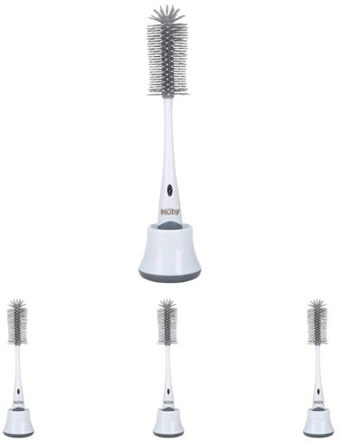 Nuby - Bottle Brush & Holder Silicon - 1 Piece (Pack of 4)