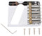 Telecaster Bridge with Barrel Brass, 6 String Guitar Bridge Plate Metal 54mm with Hex Wrench and Screws