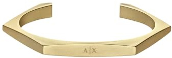 Armani Exchange Bracelet jonc, en acier inoxydable, doré, pour homme, AXG0138710