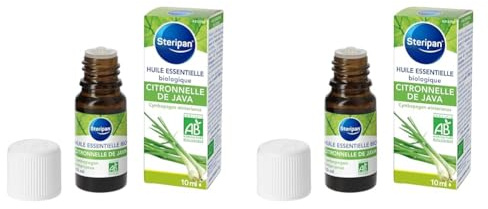 Steripan Huile Essentielle de Citronnelle de Java Bio 10 ml Certifiée Agriculture Biologique par Ecocert (Lot de 2)
