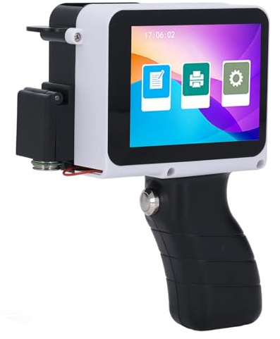 Stampante portatile a getto d'inchiostro da 12,7 mm per codici a barre, etichette con data e numero di lotto, supporto multilingue. Cartucce d'inchiostro non incluse.