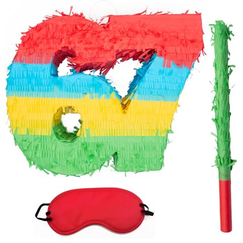 6 7 Piñata - 6 7 Party Supplies Piñata Bundle with Blindfold and Bat