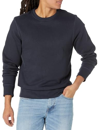 Amazon Essentials Herren Fleece-Sweatshirt mit Rundhalsausschnitt (erhältlich in Big & Tall), Marineblau, XL