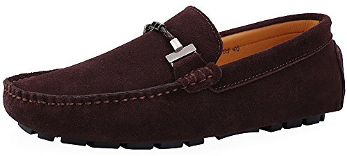 Jamron Herr Eleganta Spänne Loafers Komfort Mocka Ridskor Snygga Mockasin Tofflor