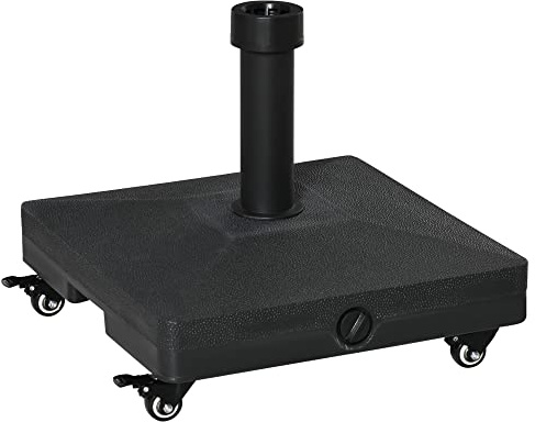 Outsunny Sonnenschirmständer 20kg befüllbar 22-38mm Rohrdurchmesser Schwarz