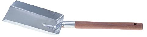 Aqbau Paletta per Carbone 44 cm Zincata – Paletta per Cenere con Manico in Legno, Accessorio per Camino, Stufa a Legna, Barbecue e Focolare