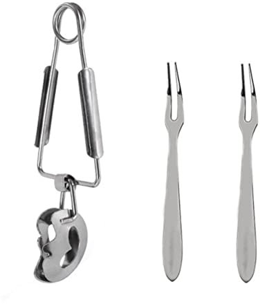 Cabilock Schneckengabel-Set Schneckenklemme Meeresfrüchte-Werkzeug Aus Edelstahl Einfach Zu Bedienen für Das Abendessen