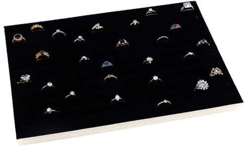 EAJORN Plateau en mousse pour bijoux - 100 trous - En velours - Pour bijoux, bagues, boucles d'oreilles