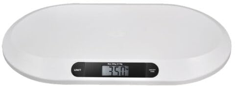 Baby Scales, 20kg Weighing Capacity Digital Baby Weighing Scales, LCD Display Baby Scales Weighing 3 Units (KG/Pounds/Stones), with Automatic Shut Off Strain Gauge