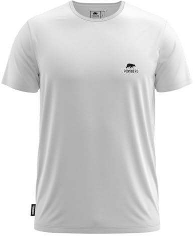 FORSBERG Lite T-Shirt mit kleinem Brustlogo in schwarz und in Weiss, Farbe:Weiss, Größe:L