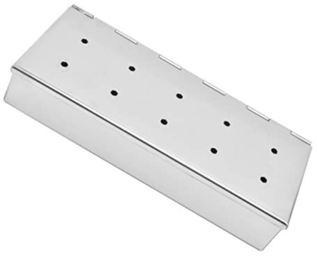 Toyvian Caja Para Fumar De Acero Inoxidable Para Carne y Pescado Ahumador Para Astillas De Madera Accesorio Para Barbacoa Para Parrillas De Gas