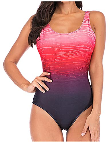 Bañador Menstrual Niña 14 Años Bañador Rojo Mujer Traje De Baño Acolchado Monokini Up Bikini Traje De Baño Conjuntos Mujer Trajes Bikini Reductor Tankini Reductor (Pink S)
