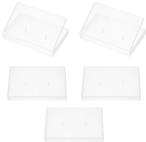 TEHAUX Custodia per Cassetta di Registrazione Audio Traslucida 5 Pezzi, Scatola Standard Portacassette in Plastica Pp Resistente, Organizer Compatto per Cassette Audio da Viaggio
