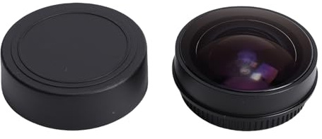 Annadue Obiettivo Fisheye per Fotocamera, Obiettivo Grandangolare da 37 Mm con Lega di Alluminio e Vetro Ottico, Effetto Fisheye 0,2X, Aggiuntivo per Smartphone DSLR