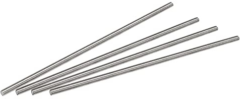 sourcing map 4Pcs M8 x 250mm Fully Threaded Rod 304 Stainless Steel Right Hand Threads