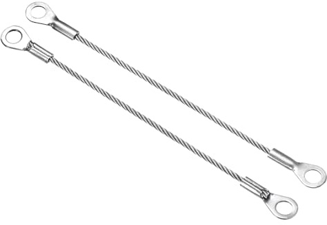 PATIKIL Acciaio inossidabile Cordino Cavo 2mmx10cm, Cavo di Sicurezza 10pz Occhielli Terminati Cavi di Sicurezza Filo Corda per Valigie Biciclette Porte Lampade Corde da Giardino