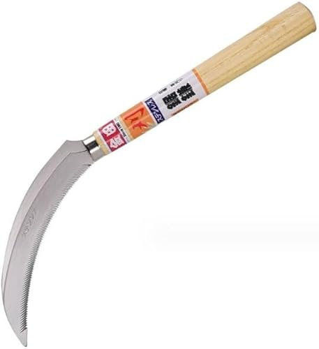 Hoz de media luna de acero inoxidable para jardín, 160 mm (A)