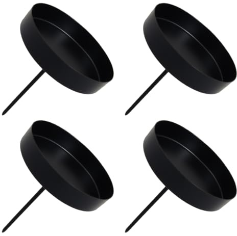 WUSJCOF 4 Pezzi Portacandele per Corona dell'Avvento, Piatto per Candele e Porta Tealight, Decorazione per Corona dell'Avvento
