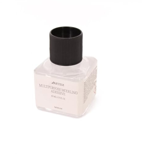 Hartem - Adesivo multisuperficie con pennello da 40 ml - Colla liquida extra forte e trasparente ad asciugatura rapida, ideale per artigianato, modellismo, miniature e riparazioni precise