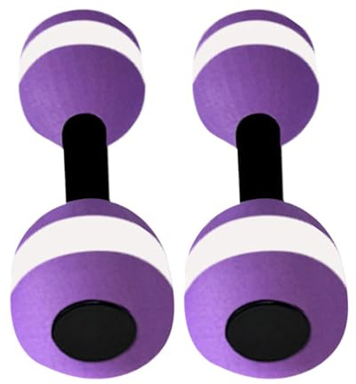 Water Aerobics Weights 2 Pieces High-Density EVA Bright Pool Weights | Water Aerobics Exercise Dumbbells for Teen Family Friends Wife Husband