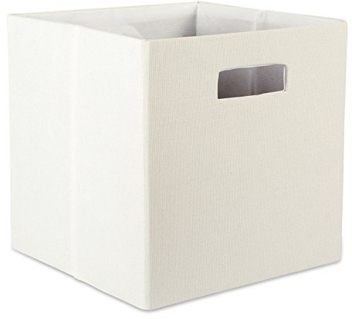 DII Poly-Cube Förvaringskollektion med hårda sidor, hopfällbar, solid, liten, benvit