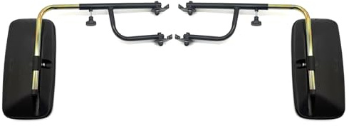 2 unidades de espejos retrovisores exteriores para camiones, tractores, con diámetro de 15-25 mm, 370 x 190 mm, soporte de espejo, montaje de espejo, brazo de espejo, SET
