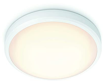 Philips LED Doris Bathroom Ceiling Light 2700K 17W IP44 [Warm White - White] For Indoor Lighting, Bathroom and Kitchen